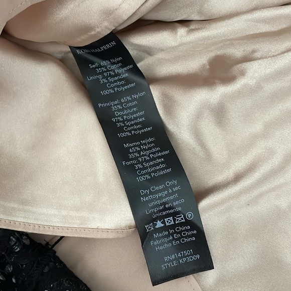 KOBI HALPERIN Maya Sequin and Lace Overlay Cocktail Dress Black Size S MSRP$798 - Picture 8 of 12